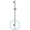 Sprchová tyč s vývodem vody, posuvný držák, 720mm, chrom 1202-08 - Sapho