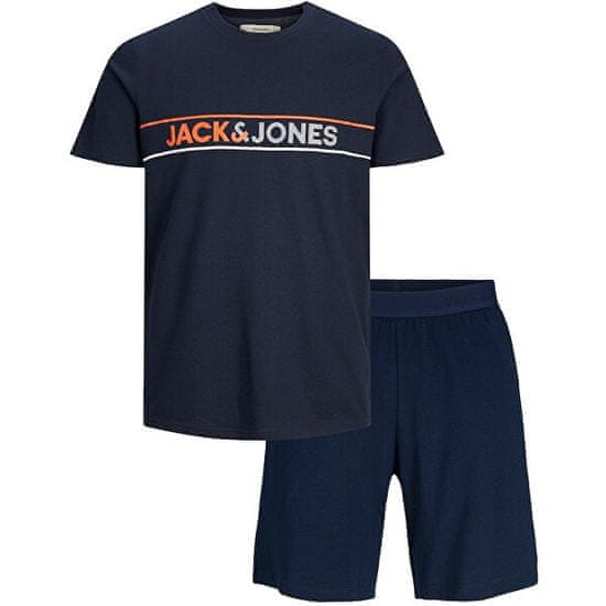 Jack&Jones Pánské pyžamo JACJAXON Standard Fit 12248978 Navy Blazer
