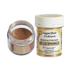 Sugarflair Colours jedlá prachová perleťová barva - zlatá - Gold Sparkle 10g