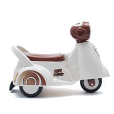 Baby Mix Dětské odrážedlo motorka se zvukem Scooter bílé