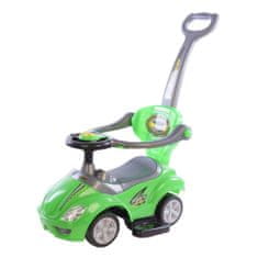 Baby Mix Dětské odrážedlo s vodící tyčí 3v1 Mega Car zelené