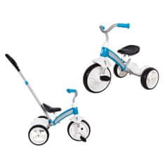Qplay Dětská tříkolka s vodící tyčí Elite Plus modrá