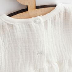 NEW BABY Kojenecké mušelínové šaty Elizabeth 62 (3-6m) Bílá
