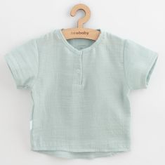 NEW BABY Kojenecká mušelínová soupravička Soft dress mátová, vel. 56 (0-3m)