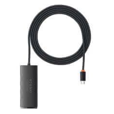 Greatstore Adaptér řady Lite HUB USB-C 4x USB 3.0 2m černý