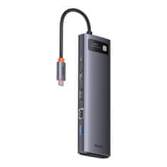 Greatstore Multifunkční HUB 12v1 USB-C HDMI DP USB-C minijack 3,5mm RJ45 SD