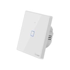 shumee Jednokanálový dotykový světelný spínač WiFi tlačítko bílý T2EU1C-TX