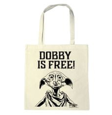 CurePink Shopping taška Harry Potter: Dobby Is Free! (38 x 42 cm)