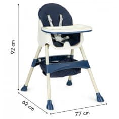EcoToys Dětská jídelní židlička 2v1 Blue EcoToys