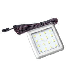 Design Light LED Světel Pod Kuchyňskou Linku SQUARE 2 Hliník 1.5W 12V DC Teplá Bílá