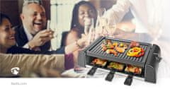Nedis FCRA220FBK6 gourmet/raclette gril pro 6 osob, 1000 W, nastavení teploty