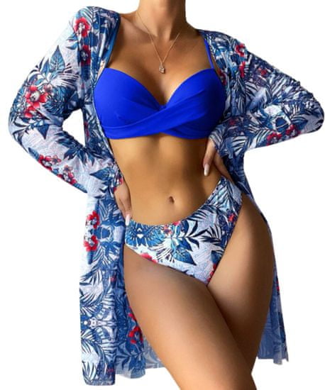 Sexy Lingerie dvoudílné plavky s kabátkem 301610-13 modrá S