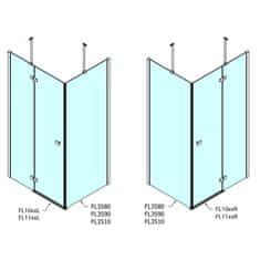 POLYSAN FORTIS LINE boční stěna 1000mm, čiré sklo FL3510 - Polysan