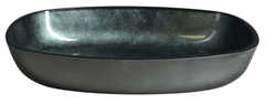 SAPHO KVAORE skleněné umyvadlo na desku, 54x39,5 cm, černá TY220 - Sapho