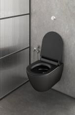 Gsi PURA závěsná WC mísa, Swirlflush, 36x55cm, černá dual-mat 881526 - GSI