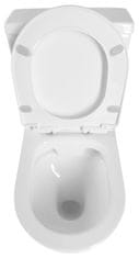 AQUALINE JALTA WC kombi, Rimless, spodní/zadní odpad, bílá PB103RW - Aqualine