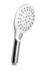 SAPHO Ruční sprcha s tlačítkem, 6 režimů sprchování, průměr 120mm, ABS/chrom/bílá 1204-20 - Sapho