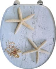 AQUALINE FUNNY WC sedátko s potiskem mořská hvězda, bílá HY1185 - Aqualine