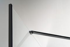 POLYSAN ZOOM LINE BLACK čtvrtkruhová sprchová zástěna 900x900mm, čiré sklo, levá ZL2615BL - Polysan