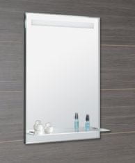 AQUALINE Zrcadlo s LED osvětlením a policí 60x80cm, kolíbkový vypínač ATH53 - Aqualine