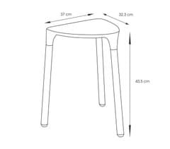 Gedy YANNIS koupelnová stolička 37x43,5x32,3cm, bílá 217202 - Gedy