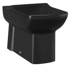 Creavit LARA WC mísa pro kombi, spodní/zadní odpad, 35x64cm, černá mat LR360-11SM00E-0000 - CREAVIT