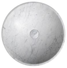 SAPHO BLOK kamenné umyvadlo na desku ? 42 cm, bílá carrara mat 2401-42 - Sapho