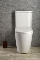 SAPHO TURKU RIMLESS WC kombi mísa zvýšená, spodní/zadní odpad, bílá PC104WR - Sapho