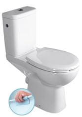 SAPHO HANDICAP WC kombi zvýšený sedák, Rimless, zadní odpad, bílá K11-0221 - Sapho