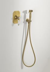 SAPHO Bidetová sprška retro s hadicí a držákem sprchy s vyústěním, bronz 9106 - Sapho