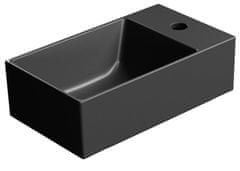 Gsi KUBE X keramické umyvadlo 40x23cm, pravé/levé, černá mat 9484126 - GSI