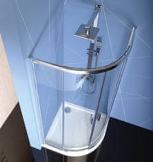 POLYSAN EASY LINE čtvrtkruhová sprchová zástěna 900x900mm, L/R, čiré sklo EL2615 - Polysan