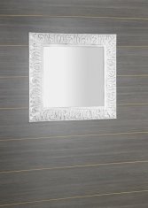 SAPHO ZEEGRAS zrcadlo ve vyřezávaném rámu 90x90cm, bílá IN395 - Sapho