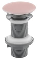 ISVEA Umyvadlová výpust 5/4“, click-clack, keramická zátka, tl.20-70mm, matná růžová 38TP0167I - Isvea