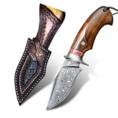 OEM Damaškový lovecký nůž MASTERPIECE Ryotaro-Hnědá KP26629