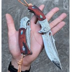OEM Damaškový lovecký skládací nůž MASTERPIECE Mizuki-Tm.Hnědá KP26671