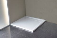 POLYSAN ARENA sprchová vanička z litého mramoru se záklopem, čtverec 90x90cm, bílá 71601 - Polysan