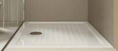 Gsi Keramická sprchová vanička, obdélník 100x80x4,5cm, bílá ExtraGlaze 438511 - GSI