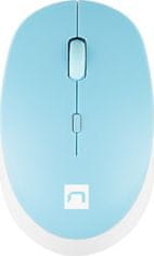 Natec Natec optická myš HARRIER 2/1600 DPI/Kancelářská/Optická/Bezdrátová Bluetooth/Světle modrá