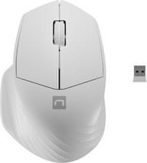 Natec Natec optická myš SISKIN 2/1600 DPI/Kancelářská/Optická/Pro praváky/Bezdrátová USB + Bluetooth/Bílá