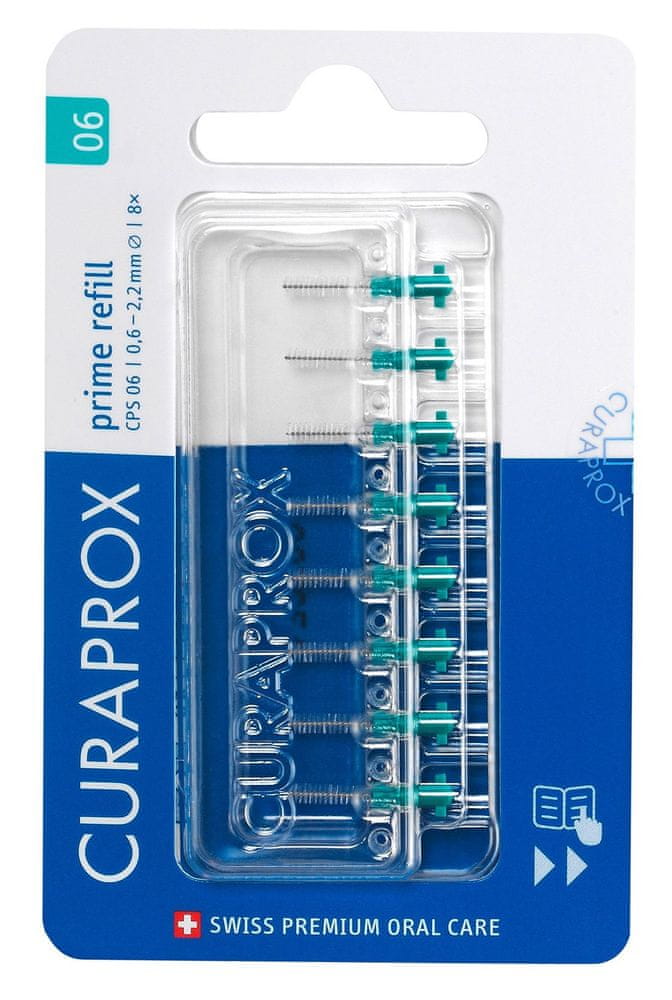 Curaprox Mezizubní kartáček Prime Refill 06 - 2,2 mm / modrý 8 ks - náhrada