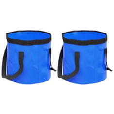 Greatstore Skládací kbelíky 2 ks modré 30 l PVC