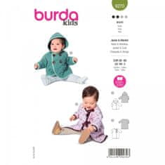 Burda Střih Burda 9270 - Kabátek s kapucí a župánek pro miminko dvojím provedení