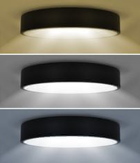 Solight Solight LED stropní osvětlení 3CCT, 36W, 2100lm, 30cm, 3000/4000/6000K, černá WO803-B