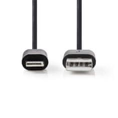 Nedis CCTB39650AL10 - Lightning Kabel| Apple Lightning 8pinový | USB-C Zástrčka | 1 m | Hliník / Stříbrná