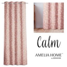 AmeliaHome Závěs Calm s průchodkami 140x250 pudrově růžový