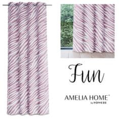 AmeliaHome Závěs Fun s průchodkami 140x250 fialový/bílý