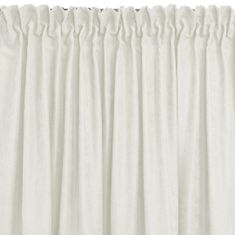 HOMEDE Závěs MILANA klasická transparentní dračí páska 5 cm s třásněmi 3 cm krémový, velikost 280x175