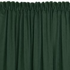 HOMEDE Závěs MILANA klasická transparentní dračí páska 5 cm s třásněmi 3 cm zelený, velikost 220x270