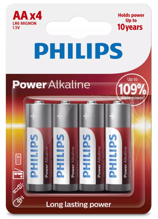 Levně Philips AA 4ks Power Alkaline (LR6P4B/10)